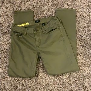 JCrew Toothpick Army Green Jeans
